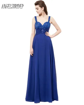 ANGELSBRIDEP Long Royal Blue Bridesmaid Dresses Featuring V Neckline Spaghetti Straps Beaded Wedding Party Gowns Custom Made
ANGELSBRIDEP Long Royal Blue Bridesmaid Dresses Featuring V Neckline Spaghetti Straps Beaded Wedding Party Gowns Custom Made