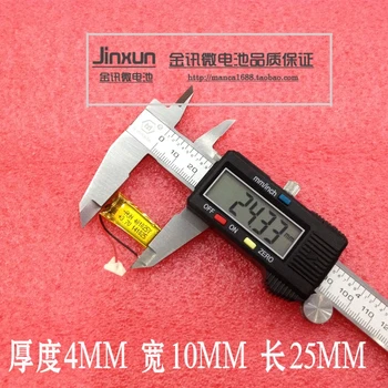 3.7V polymer lithium battery 401025 Bluetooth headset, mouse, keyboard, point reading pen, 100MAH mail
3.7V polymer lithium battery 401025 Bluetooth headset, mouse, keyboard, point reading pen, 100MAH mail