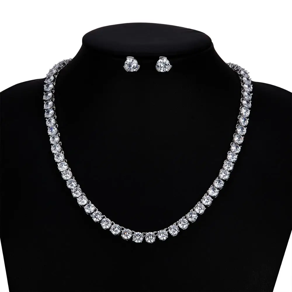 CZ Cubic Zirconia Bridal Wedding Around Necklace Earring Set Jewelry Sets for Women Prom Jewelry Accessories CN10159
CZ Cubic Zirconia Bridal Wedding Around Necklace Earring Set Jewelry Sets for Women Prom Jewelry Accessories CN10159