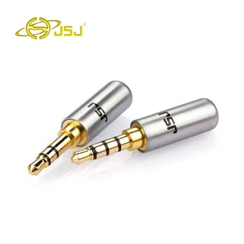 

JSJ 1pcs 3.5MM Stereo Male Connector Female Connector 3 Pole 4 Pole with mic for repair iphone headphone