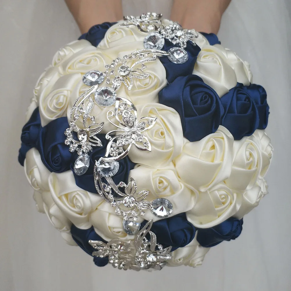 Handmade Diameter 15/18/21/24CM Sizes Wedding Bouquet Bridal Bridesmaid Bouquets Satin Rose Flower Bride Hand Holding Flower
Handmade Diameter 15/18/21/24CM Sizes Wedding Bouquet Bridal Bridesmaid Bouquets Satin Rose Flower Bride Hand Holding Flower