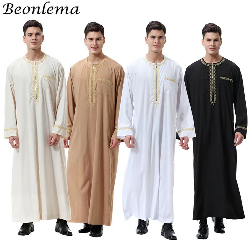 Beonlema O-Neck Arabic Abaya Musulman Homme Dubai Kaftan Long Sleeves Adult Jubba Thobe Pakistan Men Clothing Prayer Clothes 
Beonlema O-Neck Arabic Abaya Musulman Homme Dubai Kaftan Long Sleeves Adult Jubba Thobe Pakistan Men Clothing Prayer Clothes