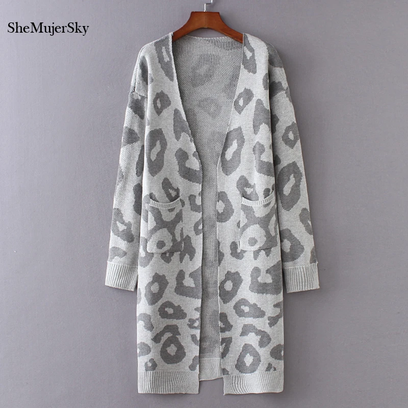 SheMujerSky Knit Cardigan Long Sweaters Geometric Female Knitted Coat Office Lady sweters women invierno 2018
SheMujerSky Knit Cardigan Long Sweaters Geometric Female Knitted Coat Office Lady sweters women invierno 2018