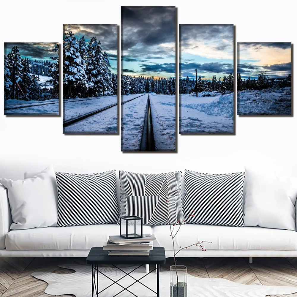 Snow road Landscape 5 Piece HD Print Painting Wall Art Canvas Painting Canvas Living Room Painting Modern Decorative Artwork
Snow road Landscape 5 Piece HD Print Painting Wall Art Canvas Painting Canvas Living Room Painting Modern Decorative Artwork