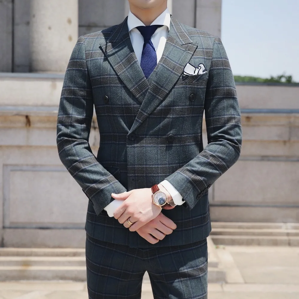 Terno Masculino Plaid Suits Vintage Suits Mens Dinner Jackets Mens Suits 2019 Autumn British Style Terno Slim Fit 3-piece Set
Terno Masculino Plaid Suits Vintage Suits Mens Dinner Jackets Mens Suits 2019 Autumn British Style Terno Slim Fit 3-piece Set