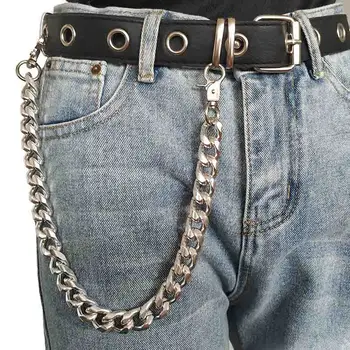 Punk Hip-Hop Trendy Leather Belt Waist Chain Male Pants Chain Wallet Biker Link Jeans Silver Metal Trinket
Punk Hip-Hop Trendy Leather Belt Waist Chain Male Pants Chain Wallet Biker Link Jeans Silver Metal Trinket