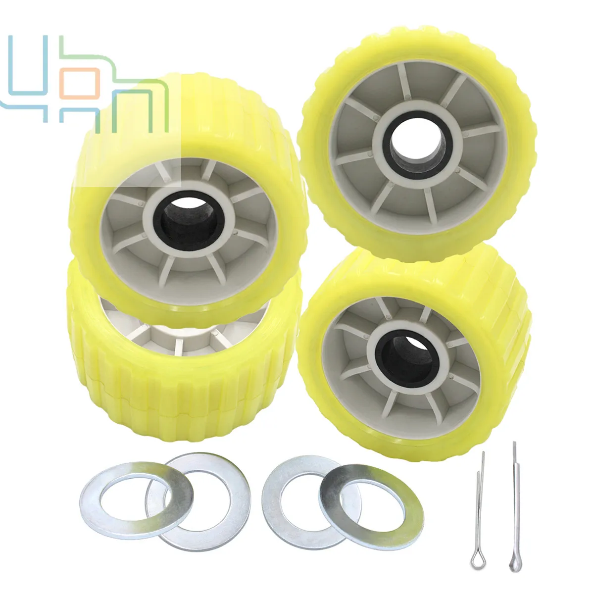 Boat Trailer Amber/Yellow Poly Ribbed Wobble Roller Kit 5"/Ribbed Wobble Roller Kit PVC Long-Lasting Poly Vinyl Amber Rol
Boat Trailer Amber/Yellow Poly Ribbed Wobble Roller Kit 5"/Ribbed Wobble Roller Kit PVC Long-Lasting Poly Vinyl Amber Rol