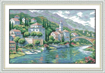 Joy Sunday The peaceful River town cross stitch pattern kits handcraft make embroidery with chart
Joy Sunday The peaceful River town cross stitch pattern kits handcraft make embroidery with chart