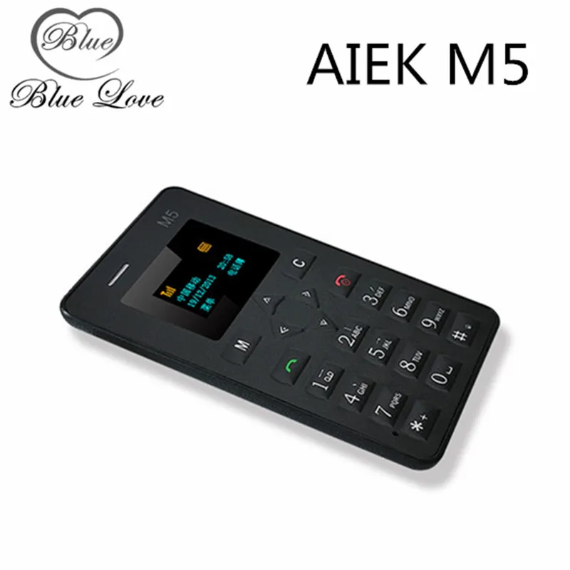 Мини-Карты Телефон AIEK M5 Английский/Русский/Арабский Клавиатура AEKU Сотовый