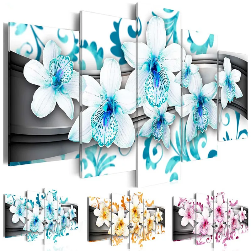 Office Wall Art Modular Prints Pictures 5 Pieces Blue Orange Pink Flowers Canvas Painting Frame Home Decor Orchid Blossom Poste
Office Wall Art Modular Prints Pictures 5 Pieces Blue Orange Pink Flowers Canvas Painting Frame Home Decor Orchid Blossom Poste