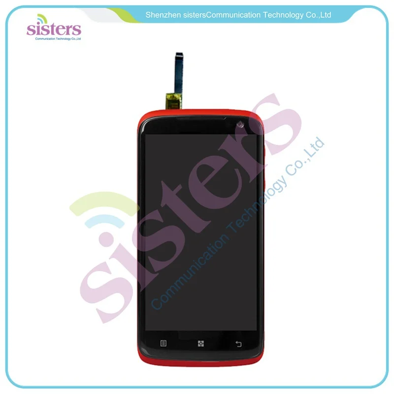 LEN0034 Black Red Original Full LCD Display Touch Screen Digitizer Assembly With Frame Replacement Repair Parts For Lenovo S820 (4)