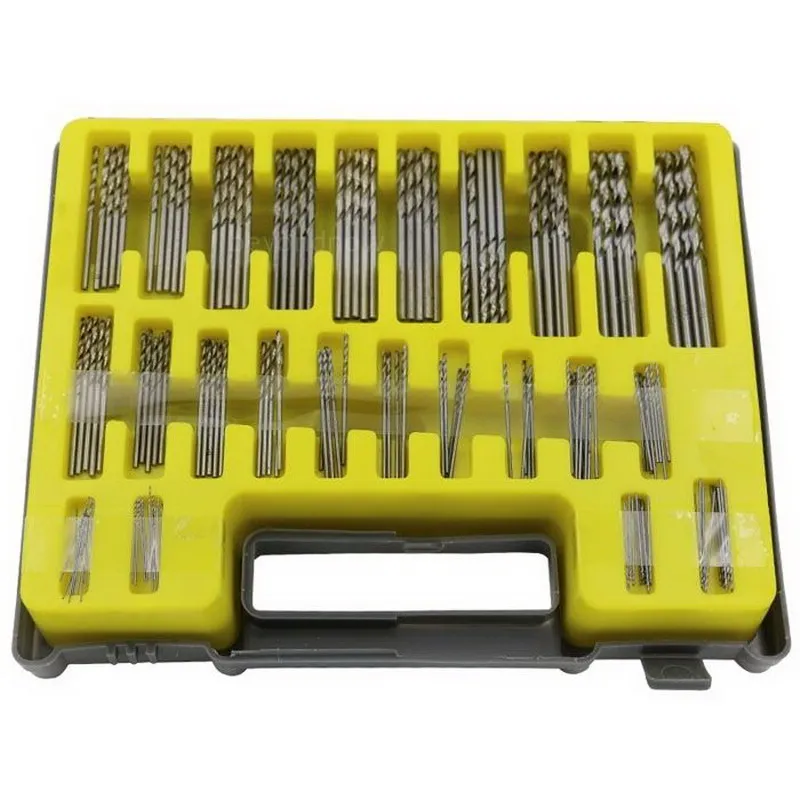 150Pcs Mini Micro Power High Speed Steel Drill Bit Twist Kits Set 0.4-3.2mm Accessories Wood Drilling
150Pcs Mini Micro Power High Speed Steel Drill Bit Twist Kits Set 0.4-3.2mm Accessories Wood Drilling