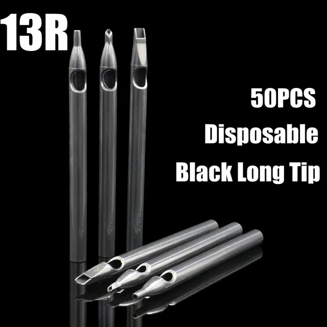 13R 50PCS newest Disposable Tattoo Black LONG Tips Back Stem Sterilized Plastic Tattoo Tips Nozzles tattoo supply free shipping
13R 50PCS newest Disposable Tattoo Black LONG Tips Back Stem Sterilized Plastic Tattoo Tips Nozzles tattoo supply free shipping