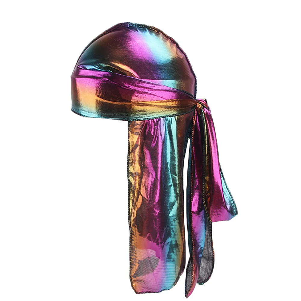 Unisex Colorful Laser Silky Durag hip hop doo rag headwrap Bandanas DU-RAG Long Tail Hair Accessories for Party Outdoor 2019
Unisex Colorful Laser Silky Durag hip hop doo rag headwrap Bandanas DU-RAG Long Tail Hair Accessories for Party Outdoor 2019