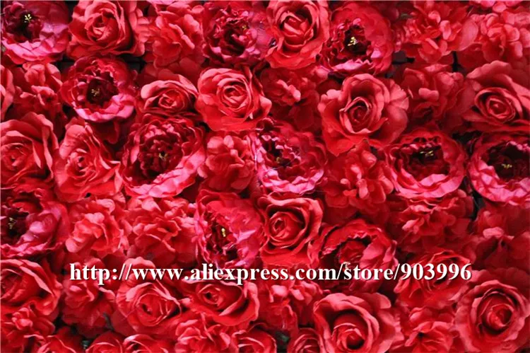 

SPR Free Shipping-mix RED-10pcs/lot Artificial silk rose flower wall wedding background lawn/pillar road lead market decoration