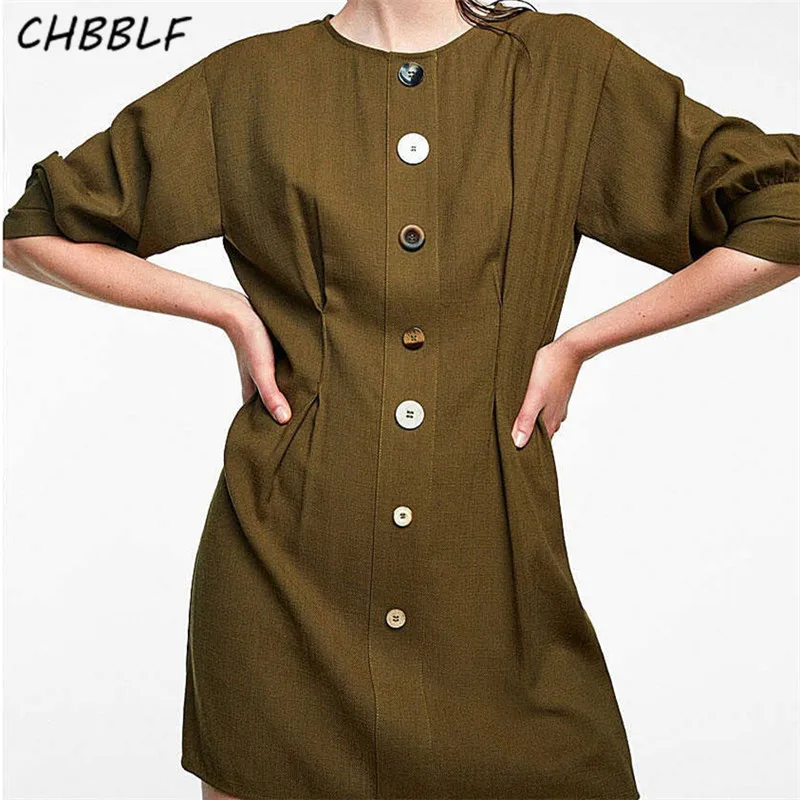 CHBBLF women vintage solid mini dress buttons decorate lantern sleeve ladies casual retro dresses vestidos mujer JHN946
CHBBLF women vintage solid mini dress buttons decorate lantern sleeve ladies casual retro dresses vestidos mujer JHN946