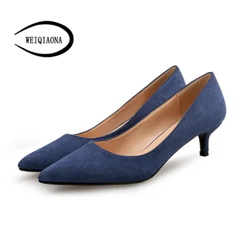 WEIQIAONA 2019 Women Shoes Flock Elegant Low Heels Pointed Toe Ladies Shoes Wedding Shoes Comfortable Pumps Big Size 33-41
WEIQIAONA 2019 Women Shoes Flock Elegant Low Heels Pointed Toe Ladies Shoes Wedding Shoes Comfortable Pumps Big Size 33-41