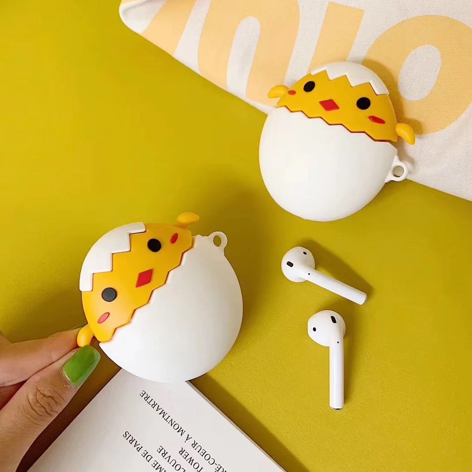 For AirPods 1/2 Case Cute Cartoon Chick Kawaii Earphone Case For Apple Airpods 2 Cover Soft Protect Fundas with Carabiner Hook
For AirPods 1/2 Case Cute Cartoon Chick Kawaii Earphone Case For Apple Airpods 2 Cover Soft Protect Fundas with Carabiner Hook