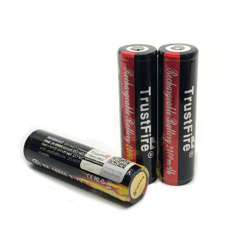 

5pcs/lot TrustFire Protected 18650 Colorful Battery 3.7V 2400mAh Rechargeable Lithium Batteries with PCB For Camera Flashlights