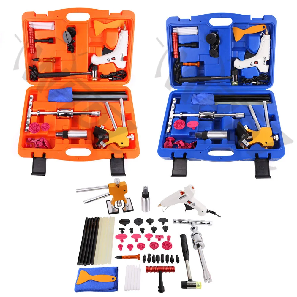 High Quality Car Paintless Dent Repair Tool Set Dent Puller Tabs Glue Gun Slide Hammer PDR Tools in Box (3)