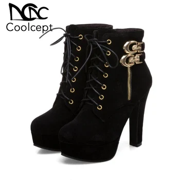 Coolcept Plus Size 34-50 Women 2019 Winter New Boots Cross Strap Zipper Buckle Motorcycle Boots Shoes Women Ankle Boots Footwear
Coolcept Plus Size 34-50 Women 2019 Winter New Boots Cross Strap Zipper Buckle Motorcycle Boots Shoes Women Ankle Boots Footwear