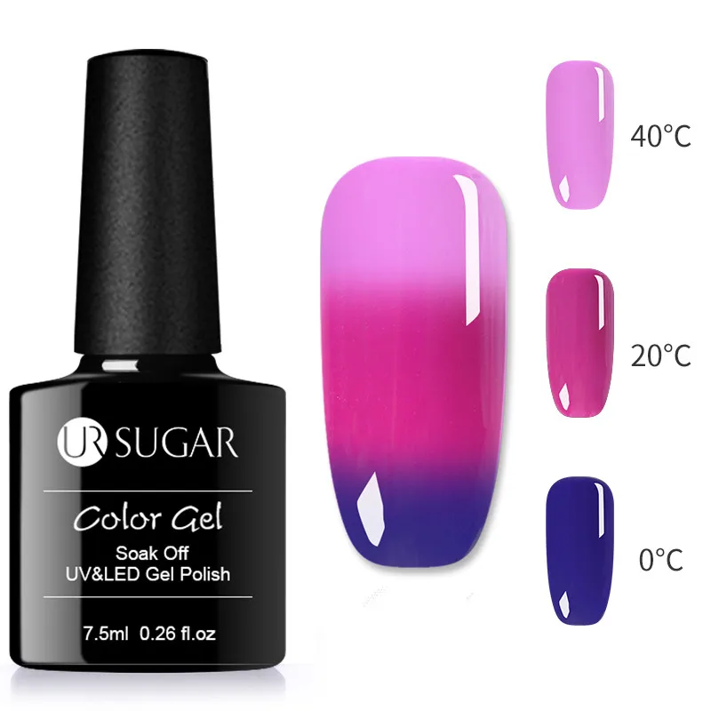 UR SUGAR 7.5ML Thermal Glitter Soak Off UV Gel Polish Holographic Temperature Color-changing Varnish Gel Nail Art Lacquer Decor
UR SUGAR 7.5ML Thermal Glitter Soak Off UV Gel Polish Holographic Temperature Color-changing Varnish Gel Nail Art Lacquer Decor