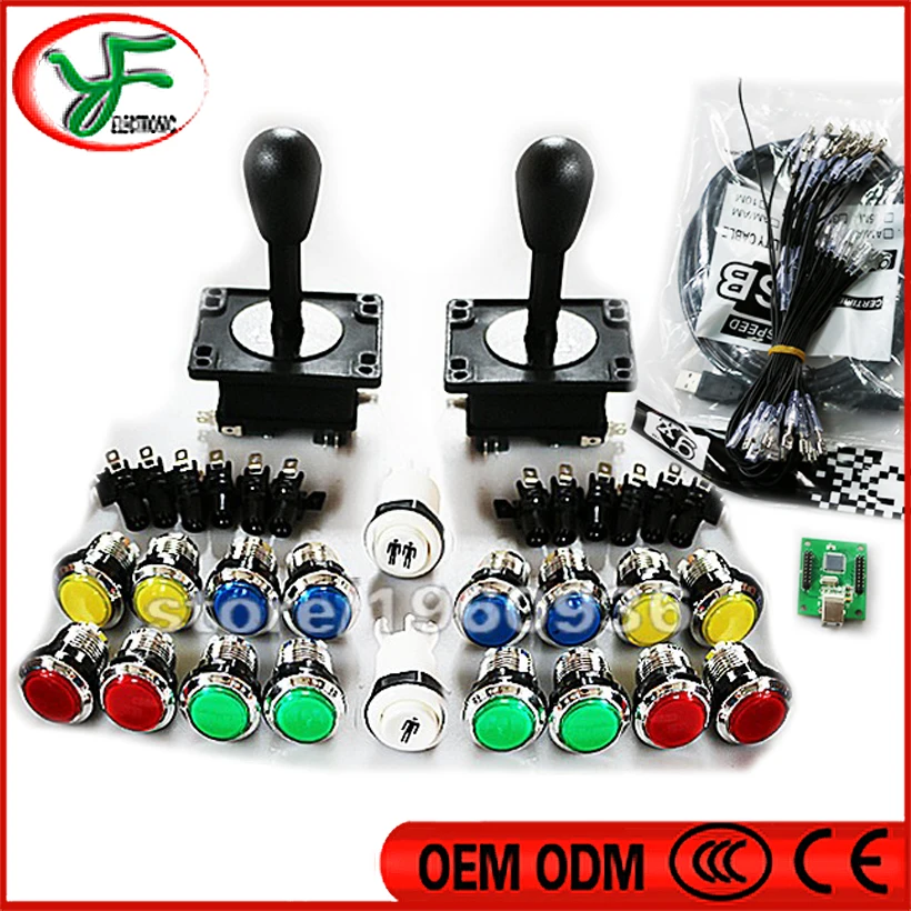 Arcade Game DIY Kit For 4/8 Way Happy Style Joystick USB To PC PS3 Controller CHROME Plated Illuminated LED Push Button
Arcade Game DIY Kit For 4/8 Way Happy Style Joystick USB To PC PS3 Controller CHROME Plated Illuminated LED Push Button