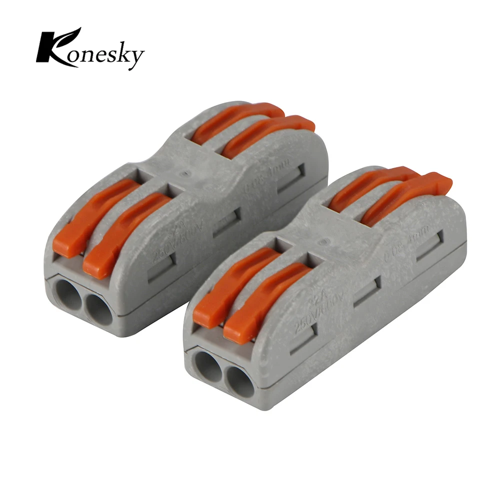 2 Pcs Quick Compact Splice Wire Conductors Cable Clamp Terminal Block Spring Connector for Light Wire Connecting
2 Pcs Quick Compact Splice Wire Conductors Cable Clamp Terminal Block Spring Connector for Light Wire Connecting