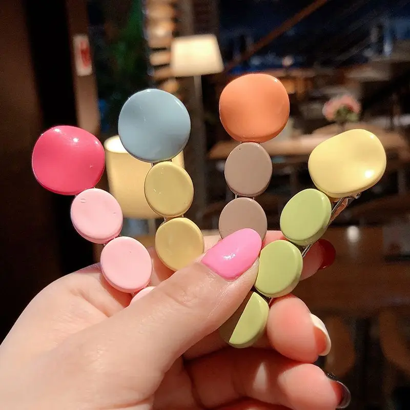 1PC Candy Color Geometric Round Hairpins Hit Color Acrylic Hair Clips for Women Hair Accessories Colorful Beads Hairgrip
1PC Candy Color Geometric Round Hairpins Hit Color Acrylic Hair Clips for Women Hair Accessories Colorful Beads Hairgrip