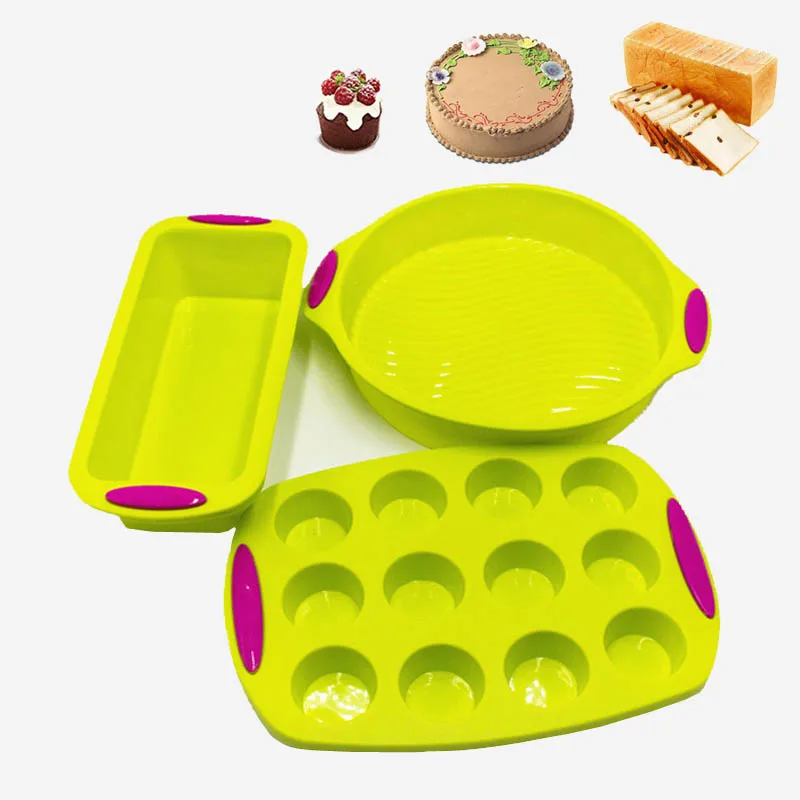 Memokey Silicone Mold Quadrate Shape Round Shape Double Color 3D Silicone Cake Mold Baking Cake Mold Baking Tools 3 in Package 3
Memokey Silicone Mold Quadrate Shape Round Shape Double Color 3D Silicone Cake Mold Baking Cake Mold Baking Tools 3 in Package 3
