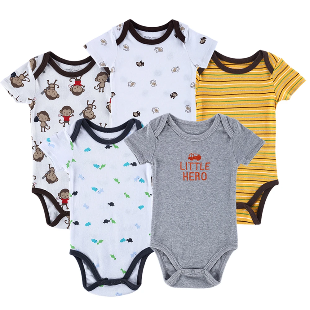 Mother Nest New Style Baby Bodysuits 5 Pcs/lot Newborn Jumpsuit Baby Girl's Bodysuit Short Sleeves Body Baby Clothing Set
Mother Nest New Style Baby Bodysuits 5 Pcs/lot Newborn Jumpsuit Baby Girl's Bodysuit Short Sleeves Body Baby Clothing Set