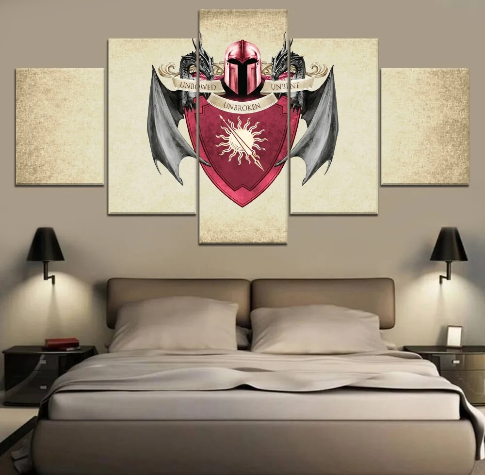 Framed 5 Pieces Canvas Printing Game of thrones Movie Poster Home Modern Decorative Wall Artwork Type Modern Pictures Artwork
Framed 5 Pieces Canvas Printing Game of thrones Movie Poster Home Modern Decorative Wall Artwork Type Modern Pictures Artwork
