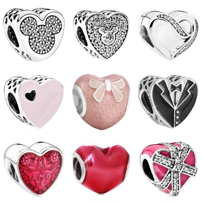 Mickey & Minnie Bow & Lace Gifts Ribbon Of Sweet Love Heart Charm Fit Pandora Bracelet 925 Sterling Silver Bead Charm Jewelry
Mickey & Minnie Bow & Lace Gifts Ribbon Of Sweet Love Heart Charm Fit Pandora Bracelet 925 Sterling Silver Bead Charm Jewelry