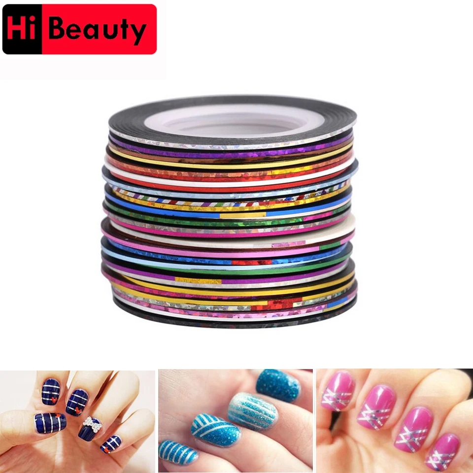 30 Colors Rolls Nail Gold Silver Wire Painted Line Striping Tape Laser Line DIY Nail Art Sticker Rhinestones Decoration Tool
30 Colors Rolls Nail Gold Silver Wire Painted Line Striping Tape Laser Line DIY Nail Art Sticker Rhinestones Decoration Tool