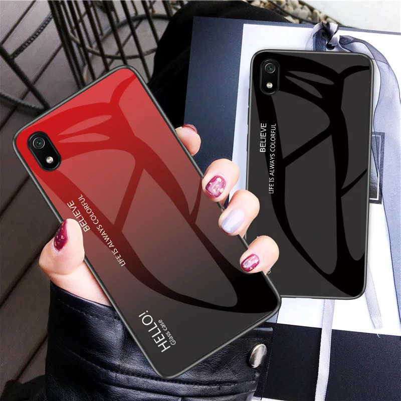 Phone Case for Xiaomi Redmi 7A Case Cover Gradient Tempered Glass Shockproof Soft Silicone Frame Cover for Xiaomi Redmi 7A Cases
Phone Case for Xiaomi Redmi 7A Case Cover Gradient Tempered Glass Shockproof Soft Silicone Frame Cover for Xiaomi Redmi 7A Cases