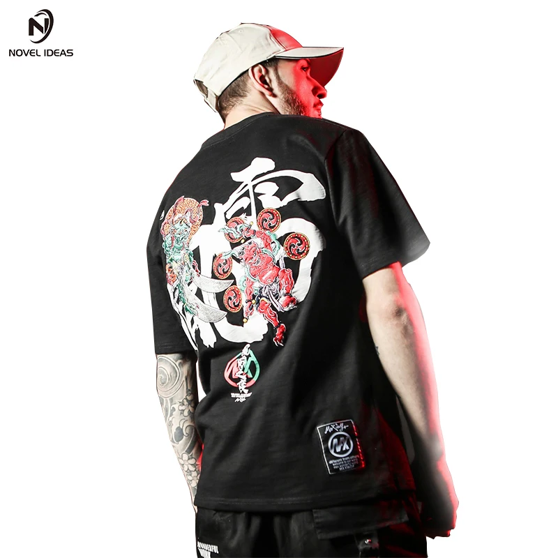 Novel ideas Chinese Style Embroidery Chinese Character Printed Short Sleeve T Shirts 2018 Hip Hop Casual Tops Tees Streetwear
Novel ideas Chinese Style Embroidery Chinese Character Printed Short Sleeve T Shirts 2018 Hip Hop Casual Tops Tees Streetwear
