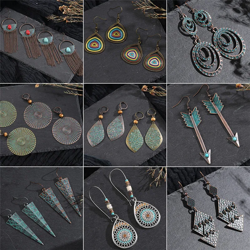 Vintage Bronze Geometric Women's Earrings Jewelry 2019 Long Metal Tassel Fringe African Earrings for Women Big Round Earring
Vintage Bronze Geometric Women's Earrings Jewelry 2019 Long Metal Tassel Fringe African Earrings for Women Big Round Earring