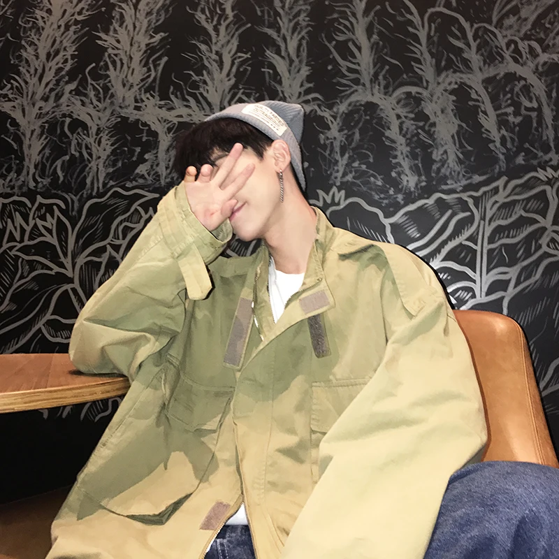 Fashion Casual Men's Jacket Spring Autumn New M-XL Solid Color Loose Top Jacket Black Army Green Personality Youth Popular
Fashion Casual Men's Jacket Spring Autumn New M-XL Solid Color Loose Top Jacket Black Army Green Personality Youth Popular