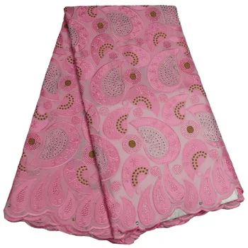 Free shipping (5yards/pc) high quality embroidered Swiss cotton lace pink African voile lace with stones for party dress CLP828
Free shipping (5yards/pc) high quality embroidered Swiss cotton lace pink African voile lace with stones for party dress CLP828