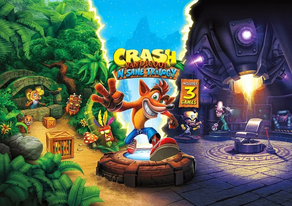 Crash Bandicoot Poster, New hot game N. Sane Trilogy SILK POSTER Decorative Wall painting 24x36inch
Crash Bandicoot Poster, New hot game N. Sane Trilogy SILK POSTER Decorative Wall painting 24x36inch