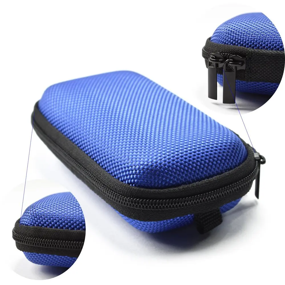 Blue Rectangle Shaped Hard Earphone Headset EVA Case for MP3/MP4 Bluetooth Earphone Earbuds with Mesh Pocket, Zipper Enclosure
Blue Rectangle Shaped Hard Earphone Headset EVA Case for MP3/MP4 Bluetooth Earphone Earbuds with Mesh Pocket, Zipper Enclosure