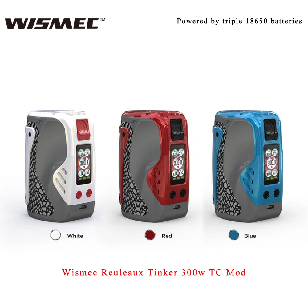 

100% Original Wismec Reuleaux Tinker 300w TC Mod Electronic cigarette vape box mod VW/TC-Ni/TC-Ti/TC-SS/TCR mode e-cig vs drag 2