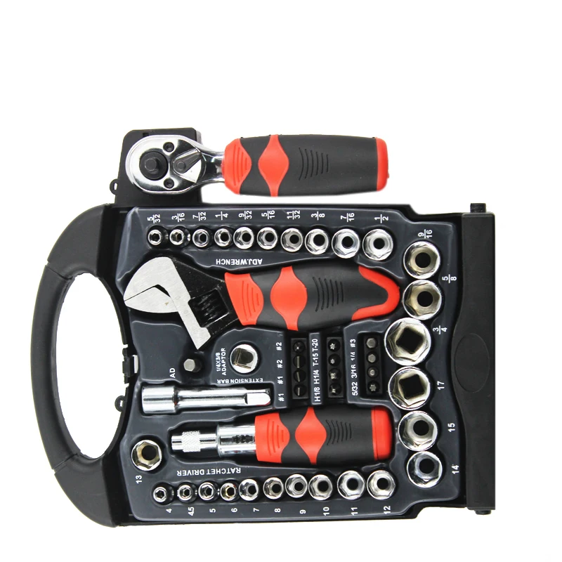 46PCS Universal Screwdriver Socket Ratchet Wrench Set Hardware Tool Hand |