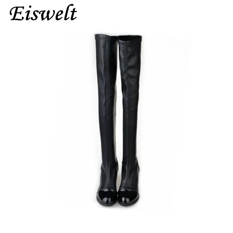 EISWELT Womens Over Knee Knee-High Boots Thigh High Boots Black Thick Heel Thigh Riding Women Boots Comfortable High Quality
EISWELT Womens Over Knee Knee-High Boots Thigh High Boots Black Thick Heel Thigh Riding Women Boots Comfortable High Quality