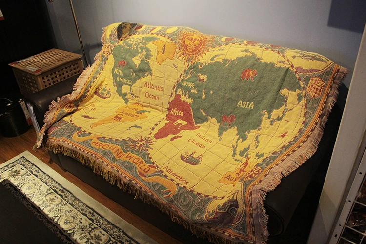 World Map Throw Blanket Christmas Gift Decorative Cobertor Manta Para Sofa/Beds Travel Plaid Camping Stitching Blankets Tassel
World Map Throw Blanket Christmas Gift Decorative Cobertor Manta Para Sofa/Beds Travel Plaid Camping Stitching Blankets Tassel