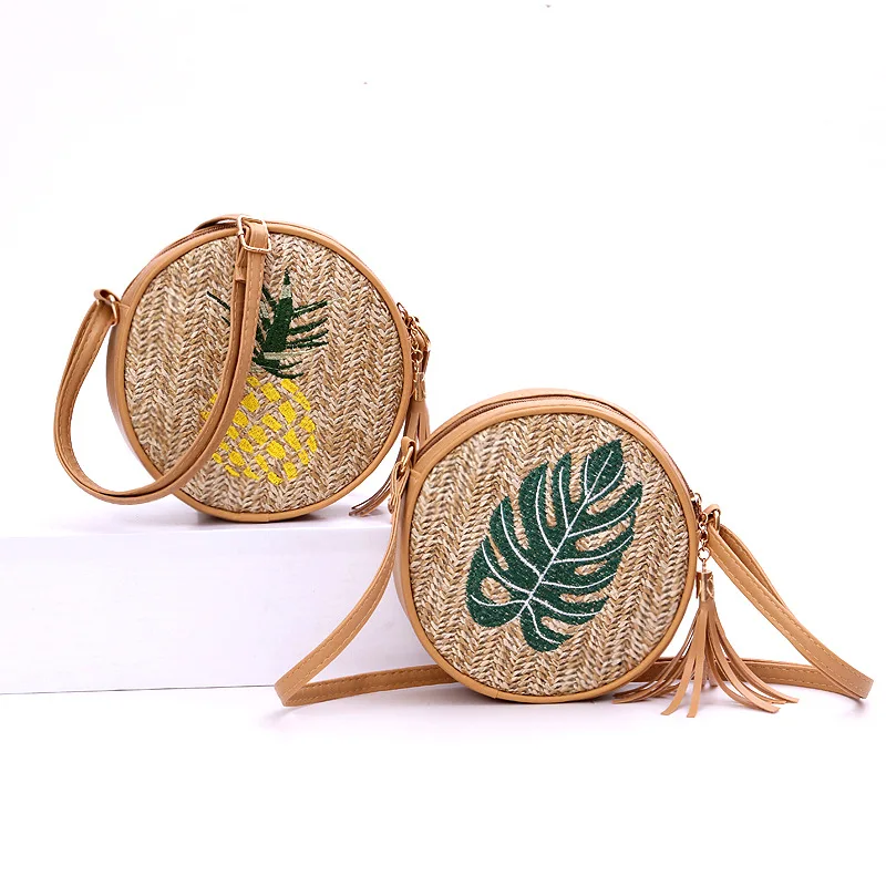 Embroidered Woven Straw Braided Bags Fashion Round Casual Lady Shoulder Messenger Storage Handbag Crossbody Bag For Women Girl
Embroidered Woven Straw Braided Bags Fashion Round Casual Lady Shoulder Messenger Storage Handbag Crossbody Bag For Women Girl