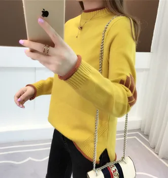 Semi high sweater, women's loose bottoming blouses, 2020 new winter and winter long sleeved knitted sweaters.
Semi high sweater, women's loose bottoming blouses, 2020 new winter and winter long sleeved knitted sweaters.