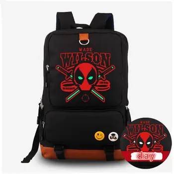 Glow in Dark Deadpool Backpack Comic Superhero Shoulder Backpack Luminous Bag
Glow in Dark Deadpool Backpack Comic Superhero Shoulder Backpack Luminous Bag