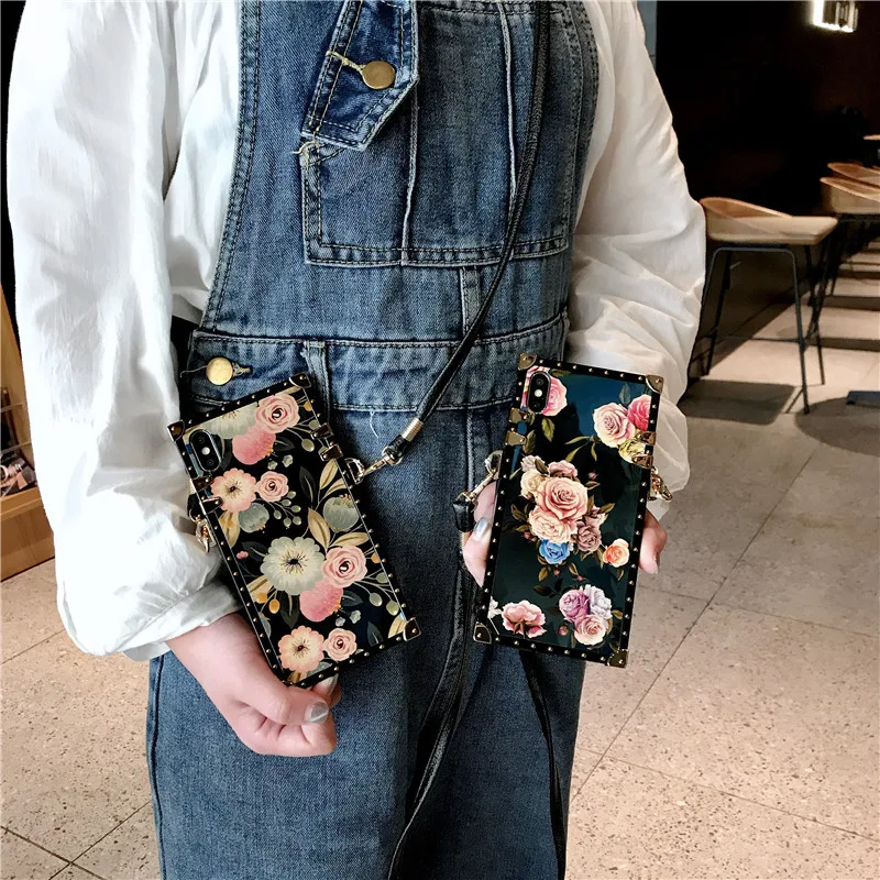 Cute For Girls Luxury Fashion Blu-ray Flower Silicone Phone Case for iPhone 7 6 S 8 plus X XR XS MAX Cover With Crossbody Straps
Cute For Girls Luxury Fashion Blu-ray Flower Silicone Phone Case for iPhone 7 6 S 8 plus X XR XS MAX Cover With Crossbody Straps
