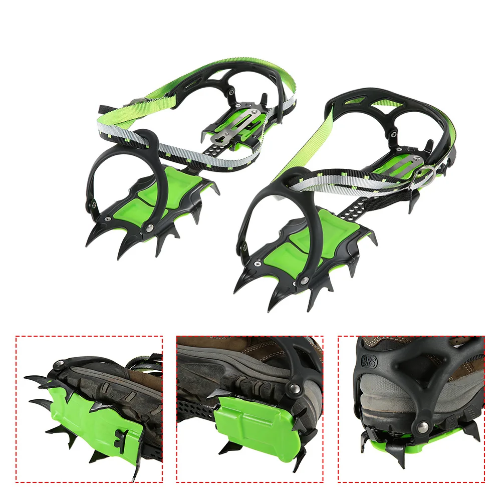 14-point Manganese Steel Climbing Gear Crampons Ice Grippers Crampon Traction Device Mountaineering Glacier Travel Ice Waiking
14-point Manganese Steel Climbing Gear Crampons Ice Grippers Crampon Traction Device Mountaineering Glacier Travel Ice Waiking